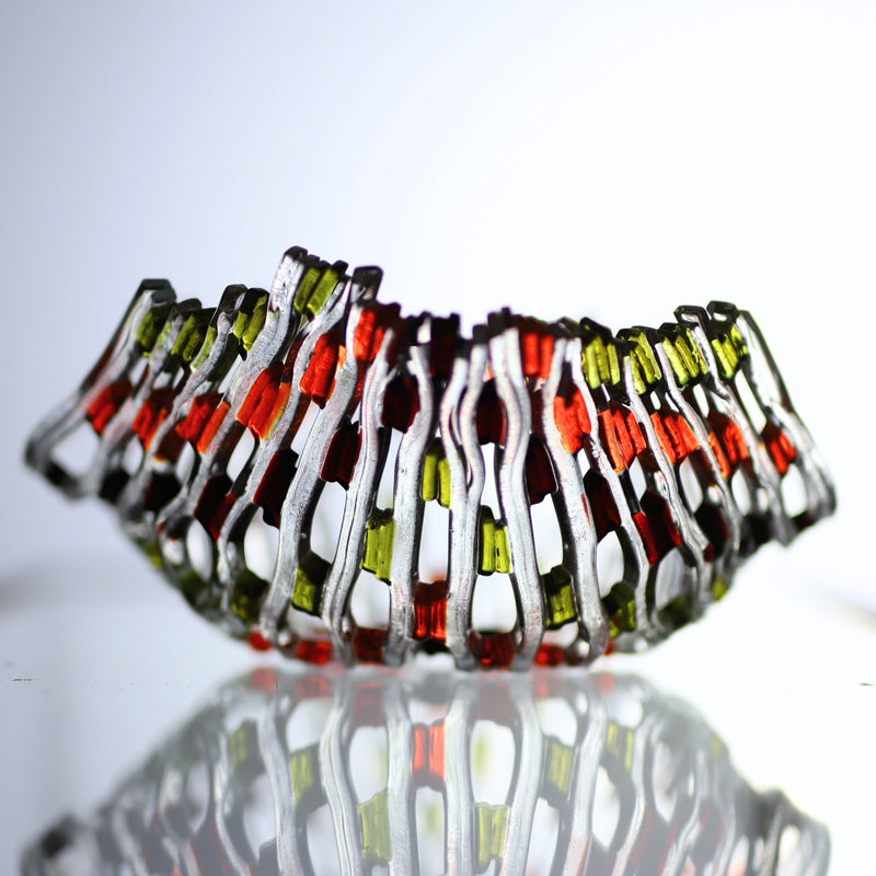 Autumn Glass Netting Vessel - 8"