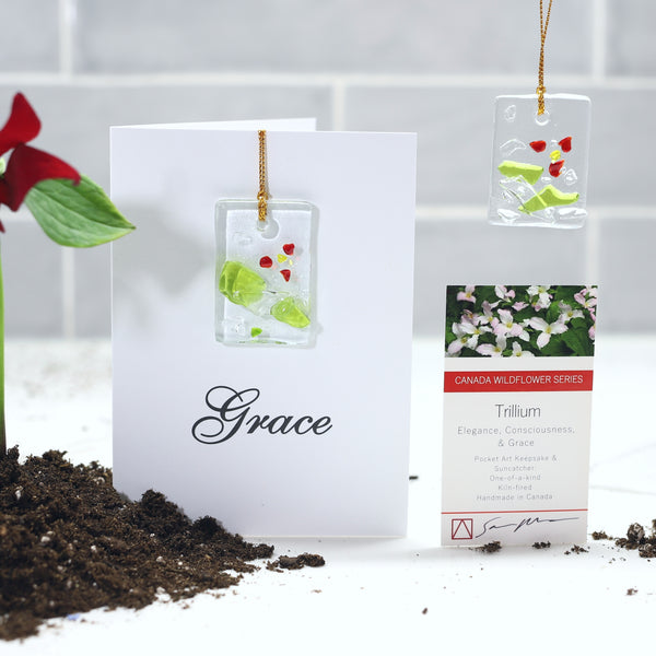 Glass Trillium Keepsake & Card