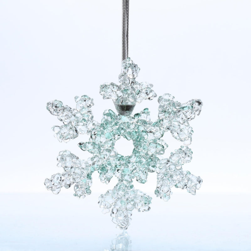Artglas Ornament: Diamond Snowflake