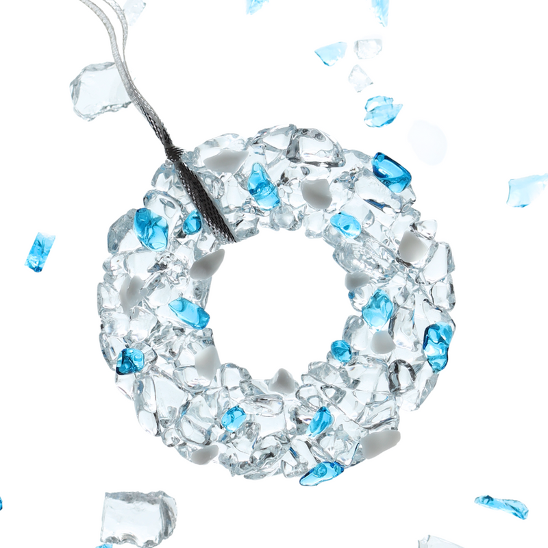 Artglas Ornament: Frost Wreath