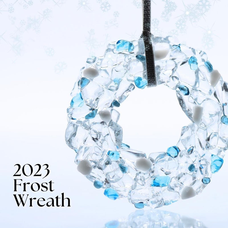 Artglas Christmas Ornament: Frost Wreath