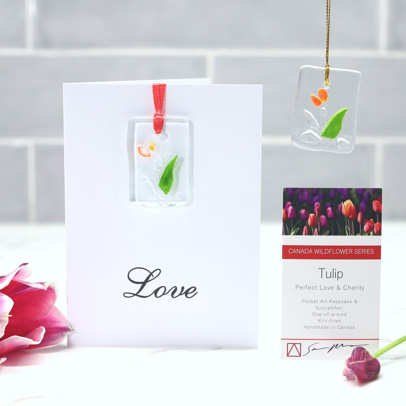 Glass Tulip Keepsake & Card