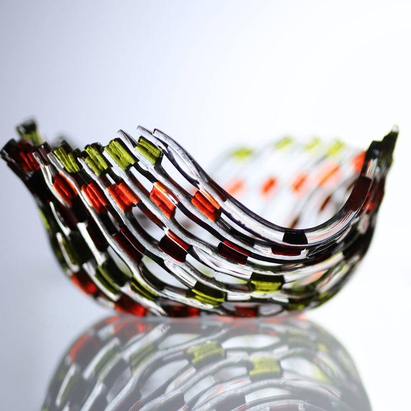 Autumn Glass Netting Vessel - 8"