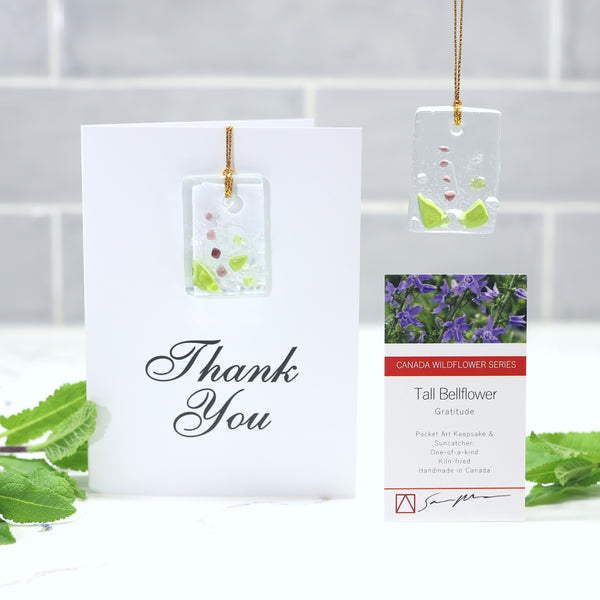 Glass Bellflower Keepsake & Card