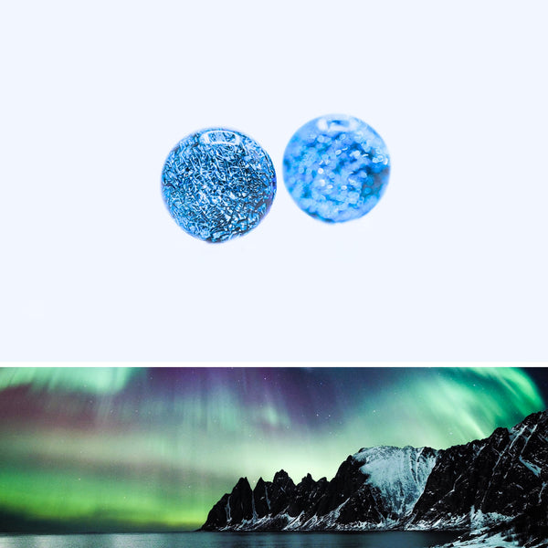 Blue/Purple Aurora Glass Earrings