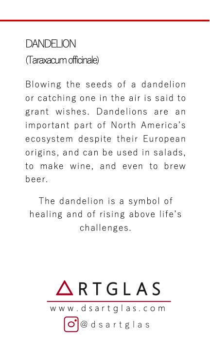 Glass Dandelion Seed Keepsake & Card