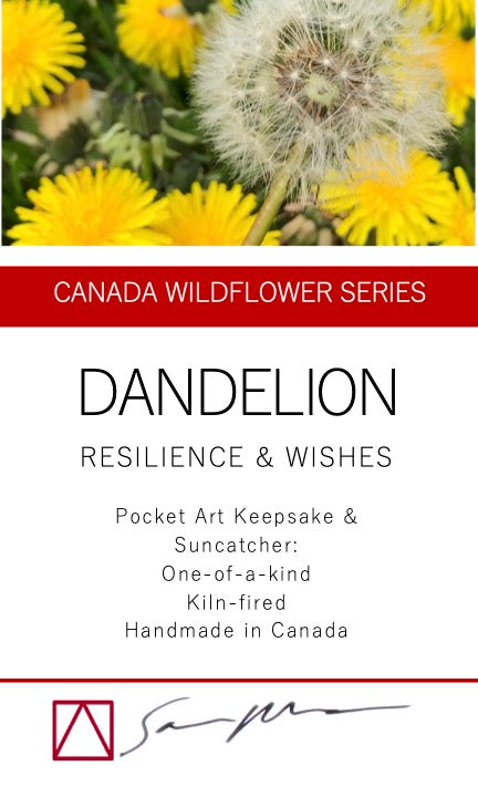 Glass Garden Stake: Dandelion