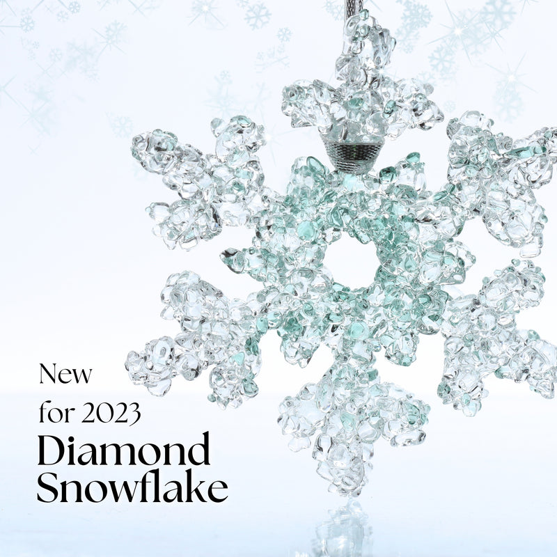 Artglas Ornament: Diamond Snowflake
