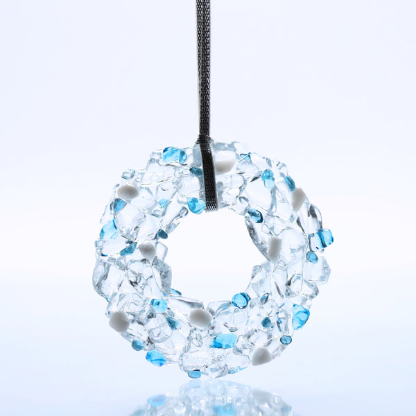 Artglas Ornament: Frost Wreath