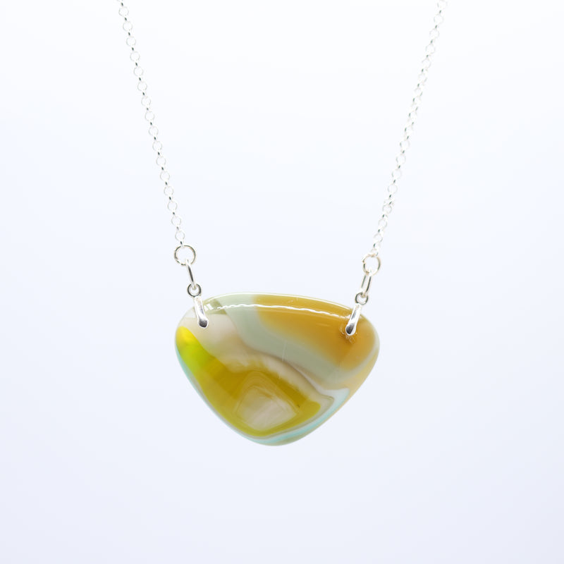 Canada's Artists Collection: AY Jackson "Lake in Labrador" Horizontal Glass Necklace 1/3