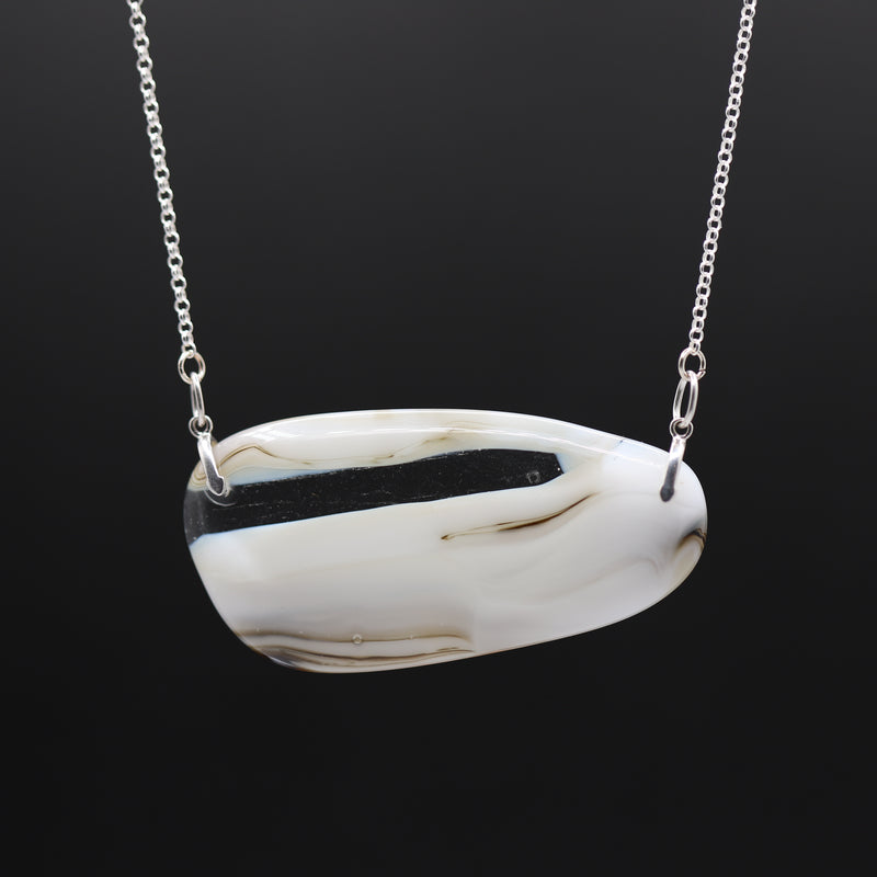 Canada's Places: Hoodoos, AB. Horizontal Glass Pendant Necklace 6/7