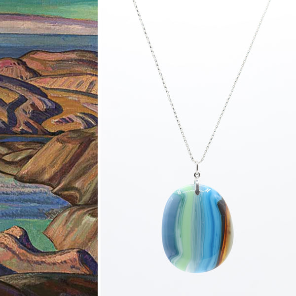 Canada's Artists Collection: AY Jackson "Lake in Labrador" Large Pendant #12