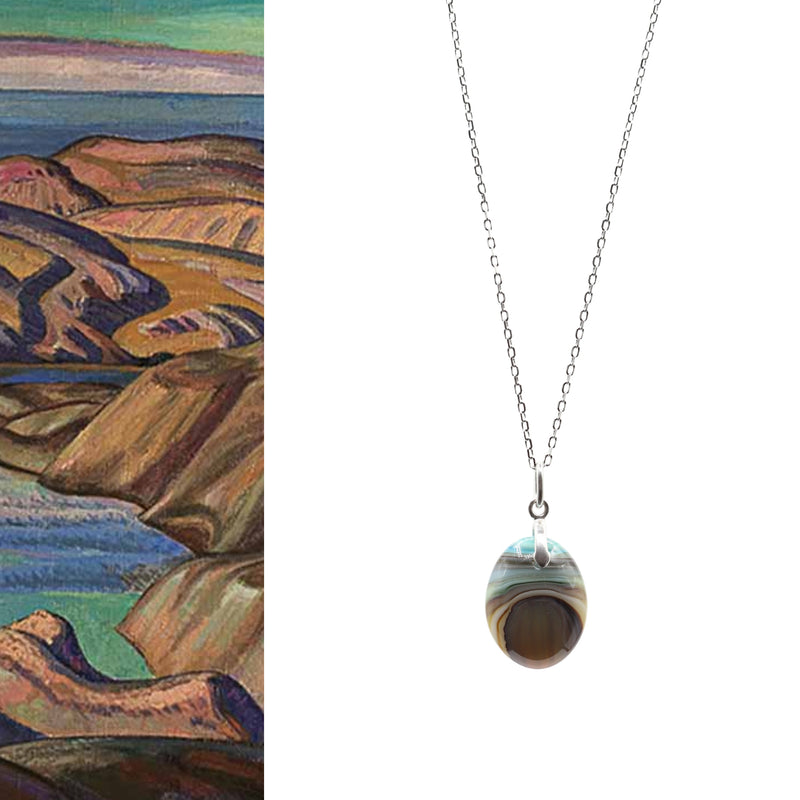 Canada's Artists Collection: AY Jackson "Lake in Labrador" Small Pendant #81