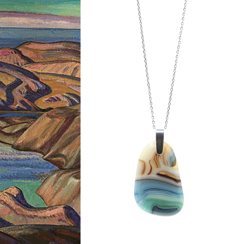 Canada's Artists Collection: AY Jackson "Lake in Labrador" Large Pendant #89