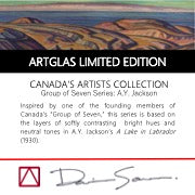 Canada's Artists Collection: AY Jackson "Lake in Labrador" Horizontal Glass Necklace 1/3
