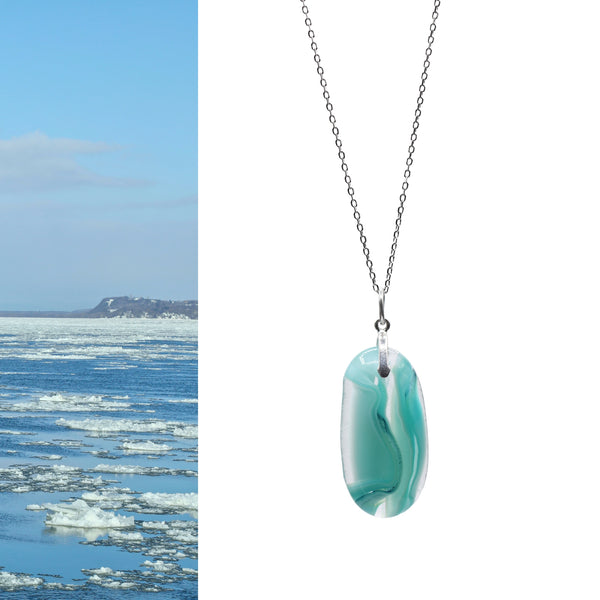 Canada's Places: St. Lawrence River, QC Medium Necklace #39