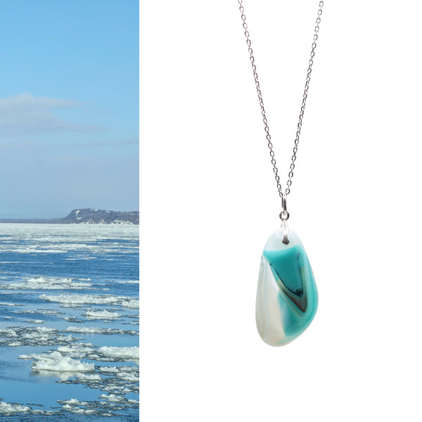 Canada's Places: St. Lawrence River, QC Medium Necklace #56