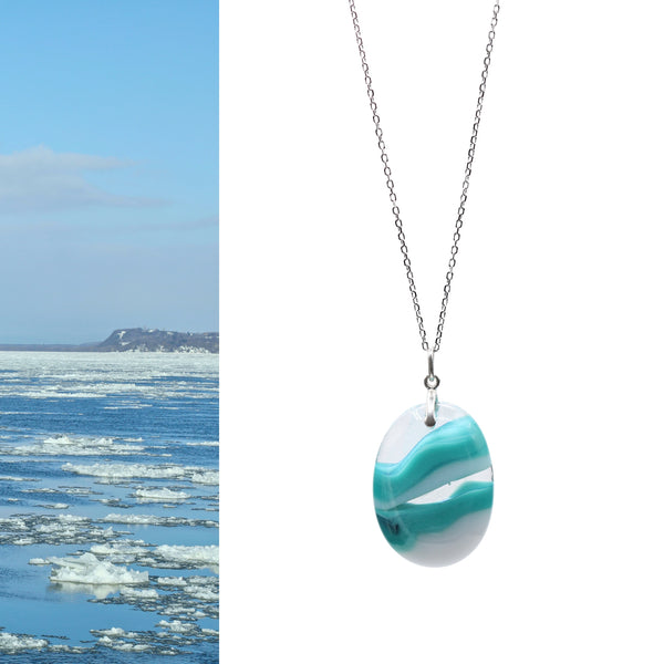 Canada's Places: St. Lawrence River, QC Medium Necklace #26