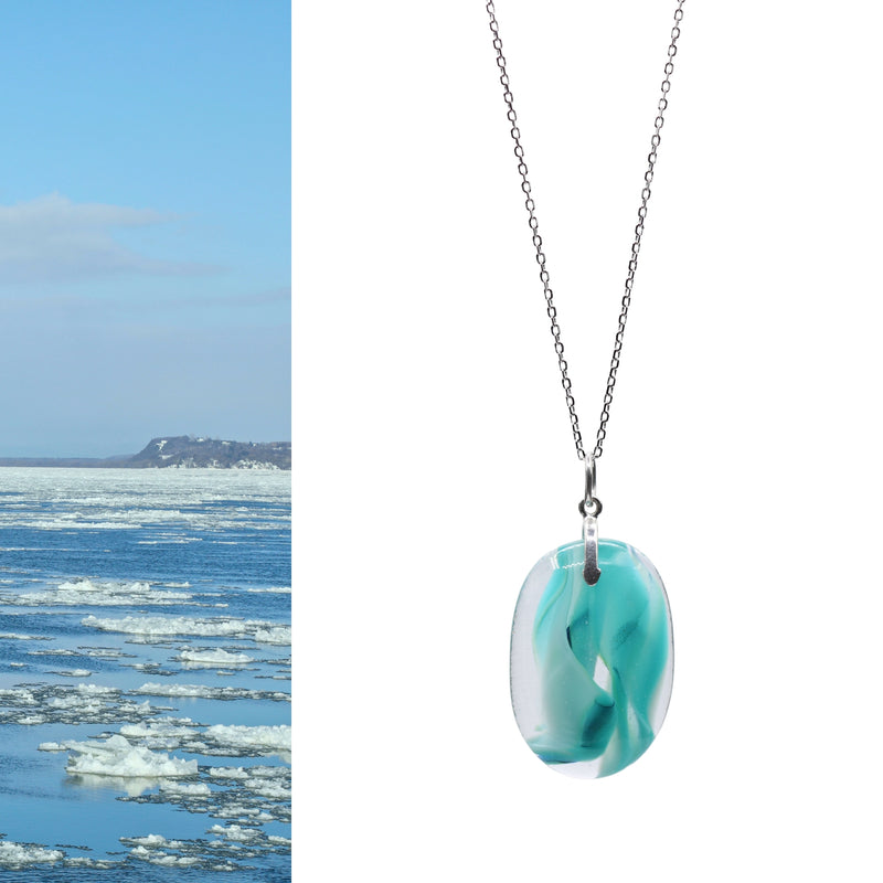Canada's Places: St. Lawrence River, QC Medium Necklace #416