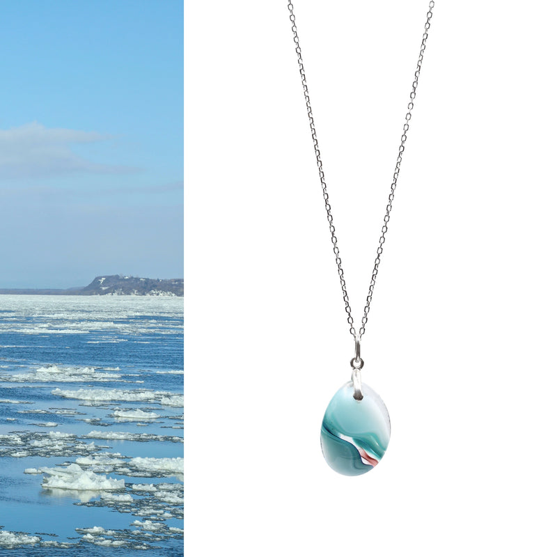Canada's Places: St. Lawrence River, QC Micro Necklace #42