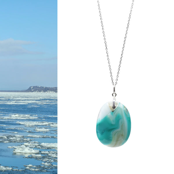 Canada's Places: St. Lawrence River, QC Medium Necklace #41