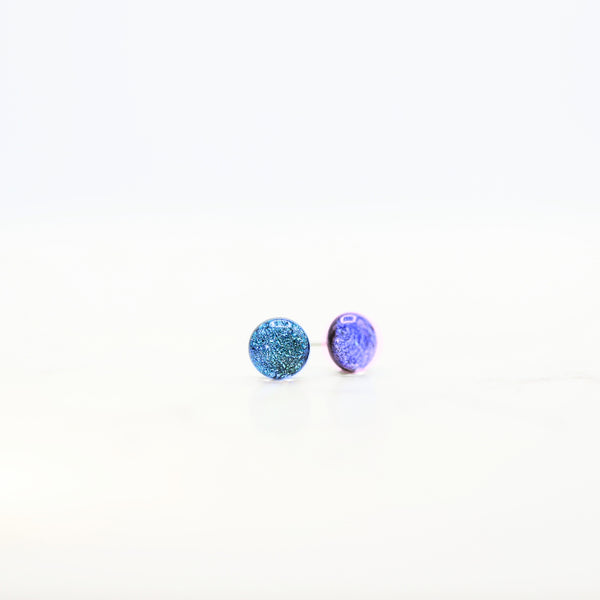 Blue/Purple Aurora Glass Earrings