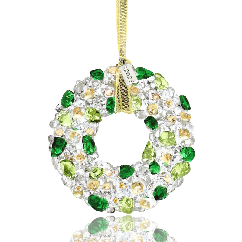 *2025 Limited Edition Ornament: 24k Golden Evergreen Wreath