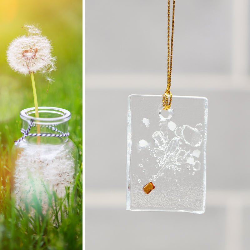 Glass Dandelion Seed Keepsake & Card