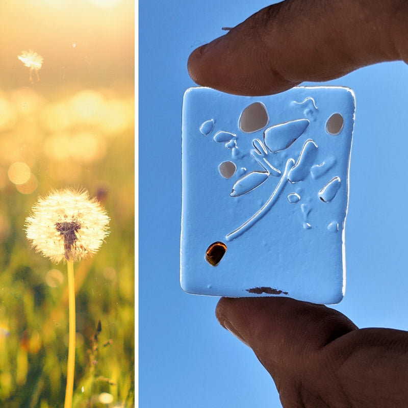 Glass Dandelion Seed Keepsake & Card