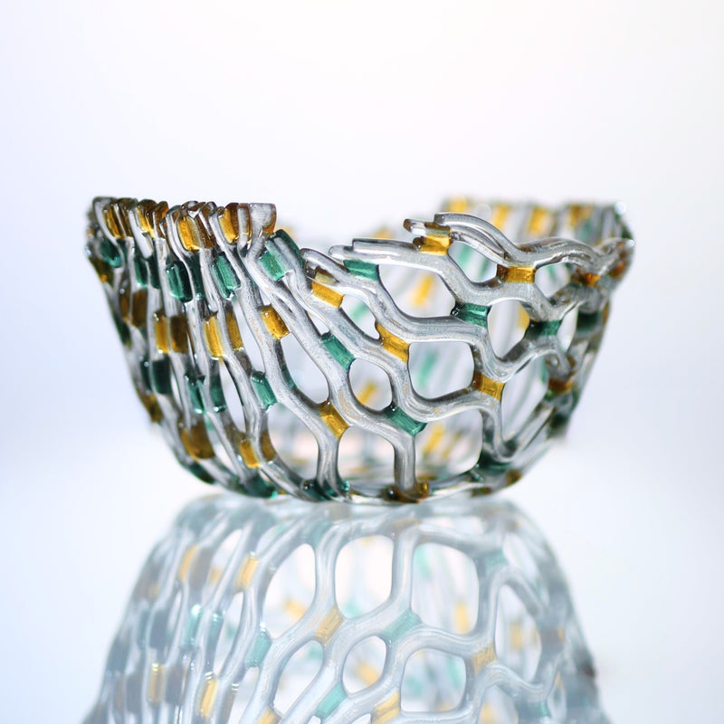 Arlequino Glass Netting Bowl 8"