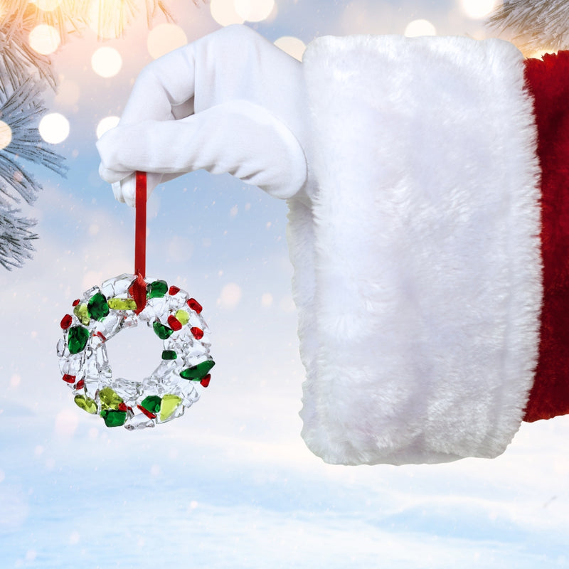 Artglas Ornament: Medium Winter Wreath