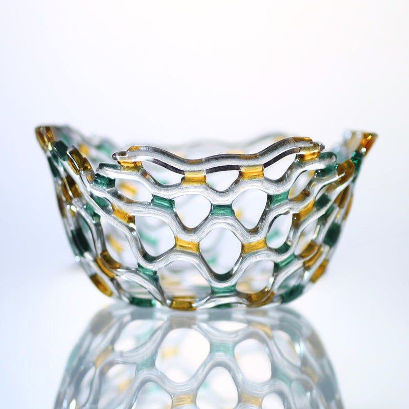 Arlequino Glass Netting Bowl 8"