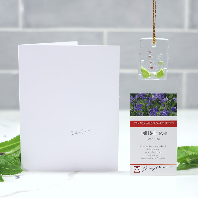 Glass Bellflower Keepsake & Card