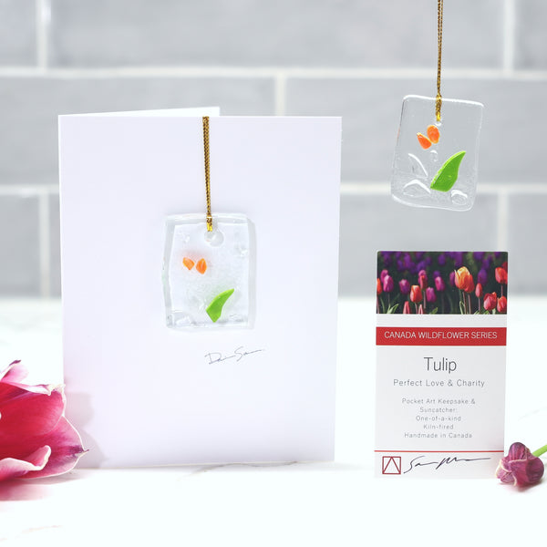 Glass Tulip Keepsake & Card