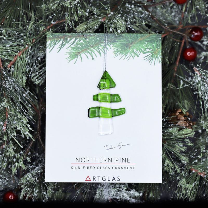 Artglas Ornament: Northern Pine