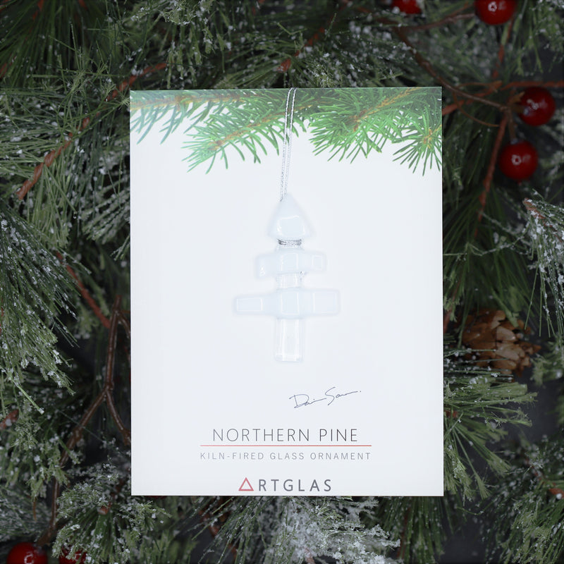 Artglas Christmas Ornament: Northern Pine