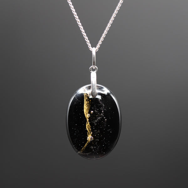 "Nebula 24k": Medium Pendant 3/12