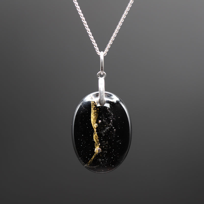 "Nebula 24k": Medium Pendant 3/12