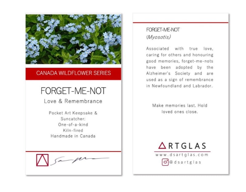 Glass Forget- Me-Not Keepsake & Card