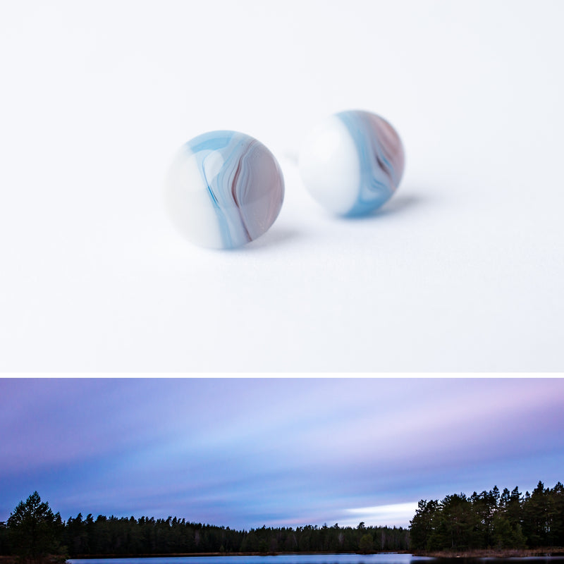 Tadoussac Glass Stud Earrings