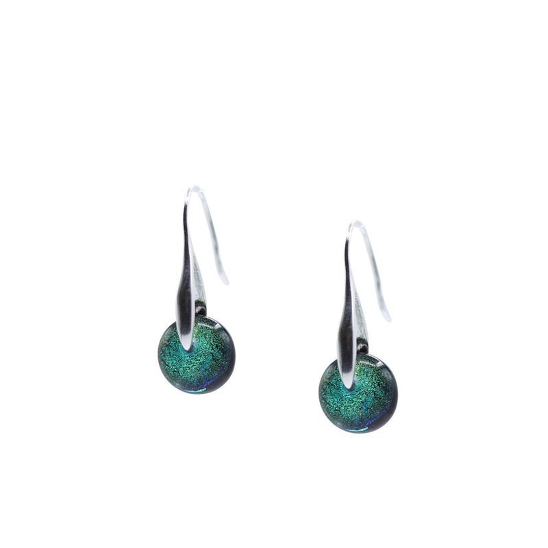 Teal/Green Aurora Drop Earrings
