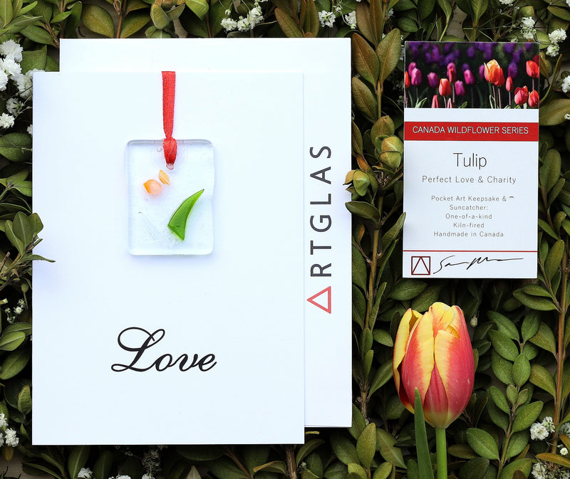 Glass Tulip Keepsake & Card